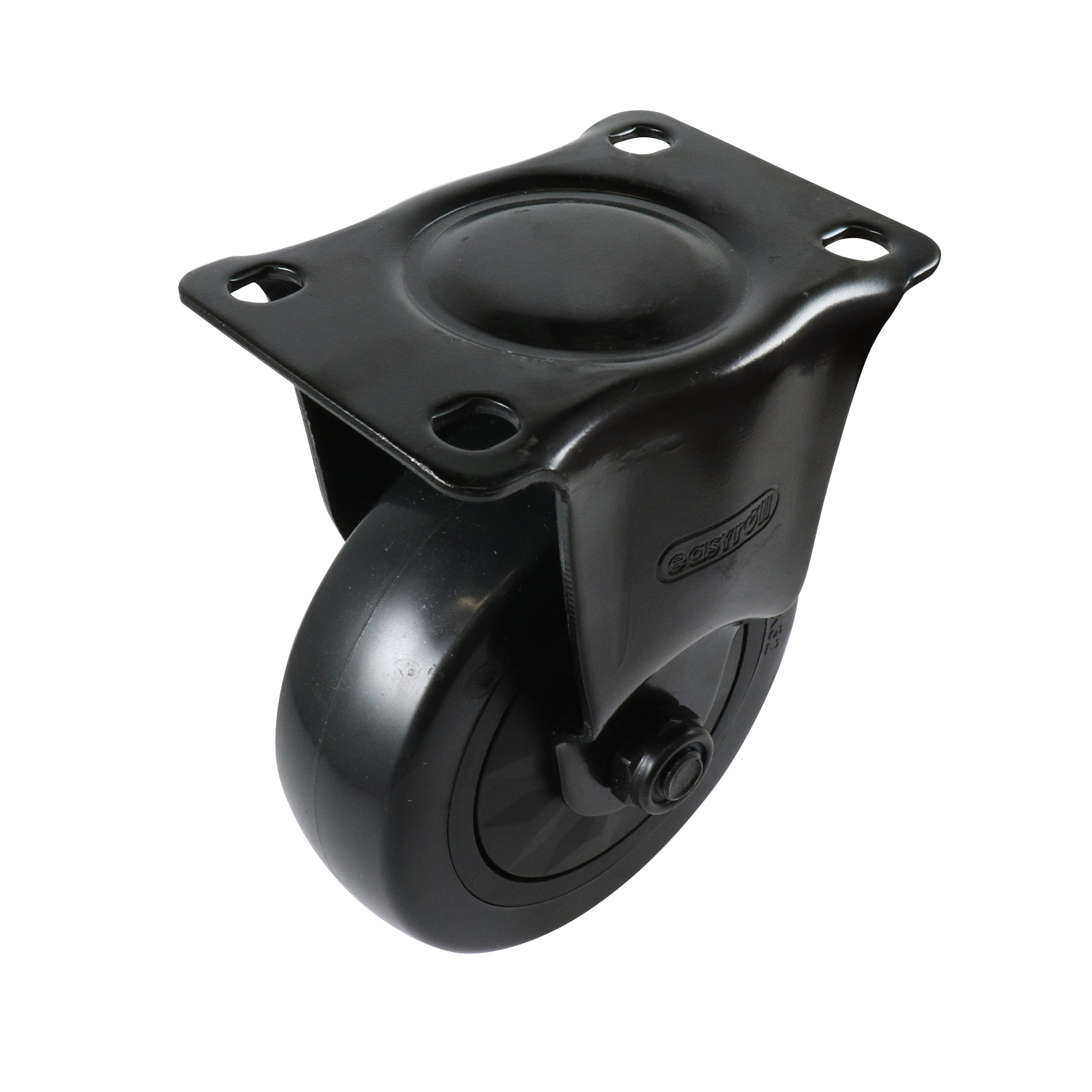 Easyroll 100mm Black PVC Fixed Castor - Bunnings Australia