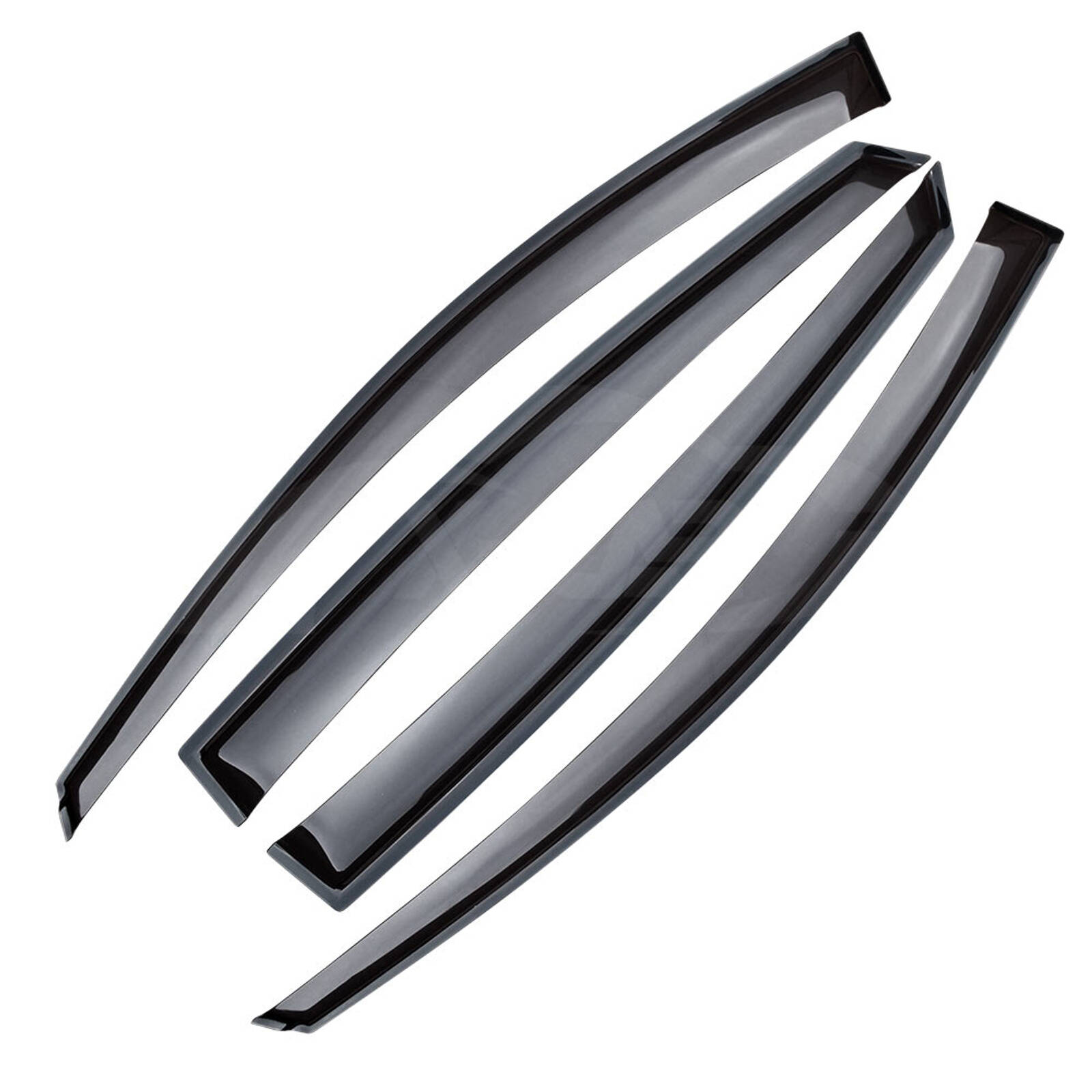 thumbnail interactive-video image 1 of Dark Smoke Window Visors For Ford Focus 2012-2016 – 4pc Set, 4 Door Sedan (Glossy Finish) 1 of 3
