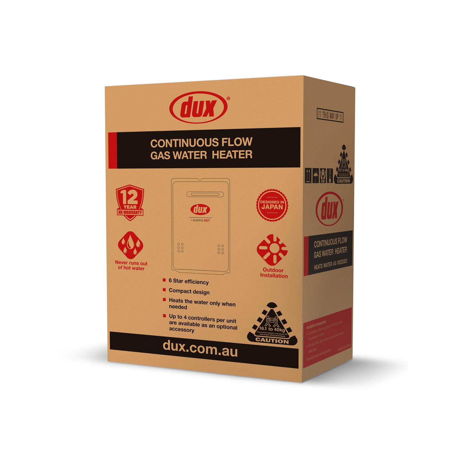 Dux 26L/min Condensing Continuous Flow Water Heater - 50° Natural Gas -  Bunnings Australia