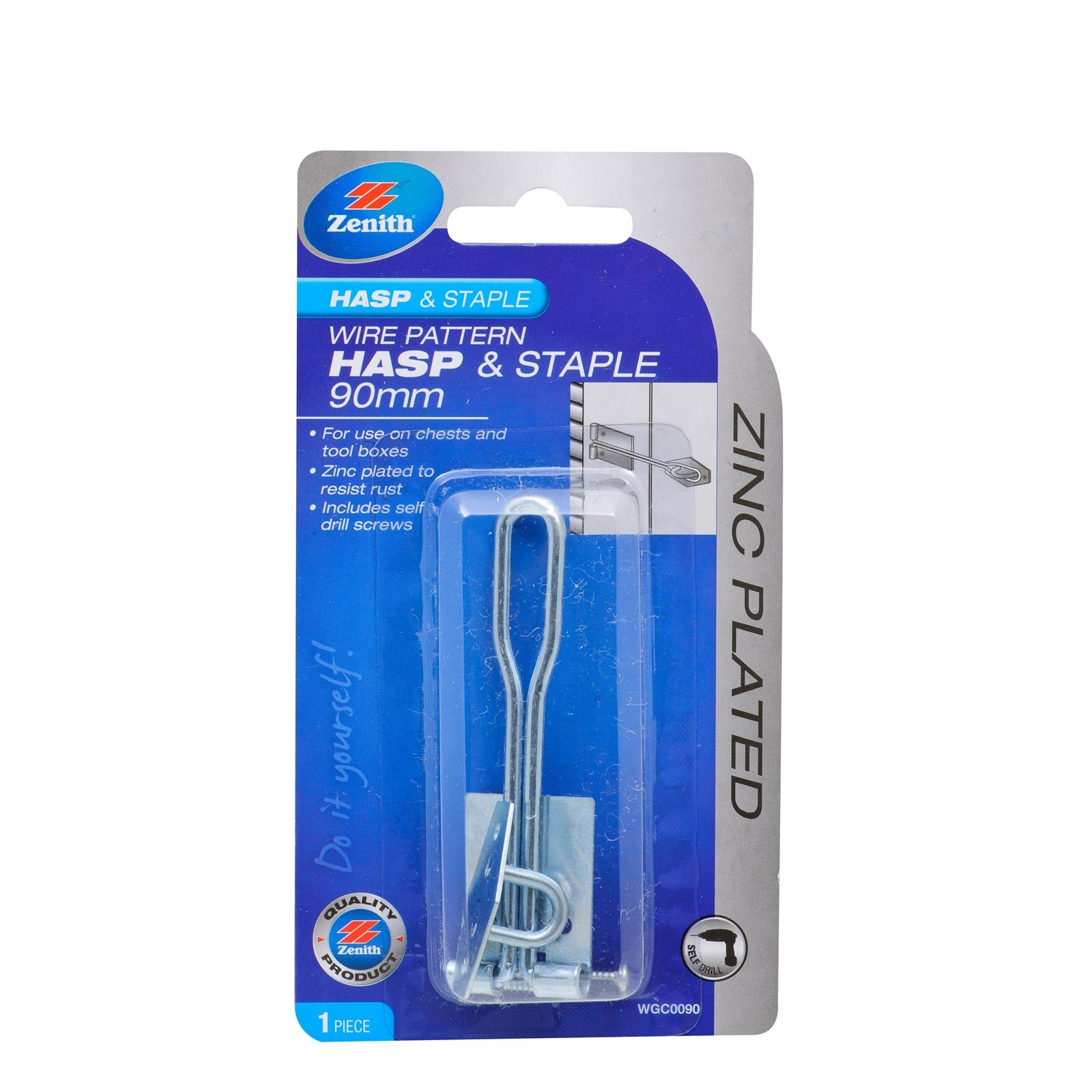 ZEROplus Bright Zinc Plated Hasp And Staple, For Garden Gates