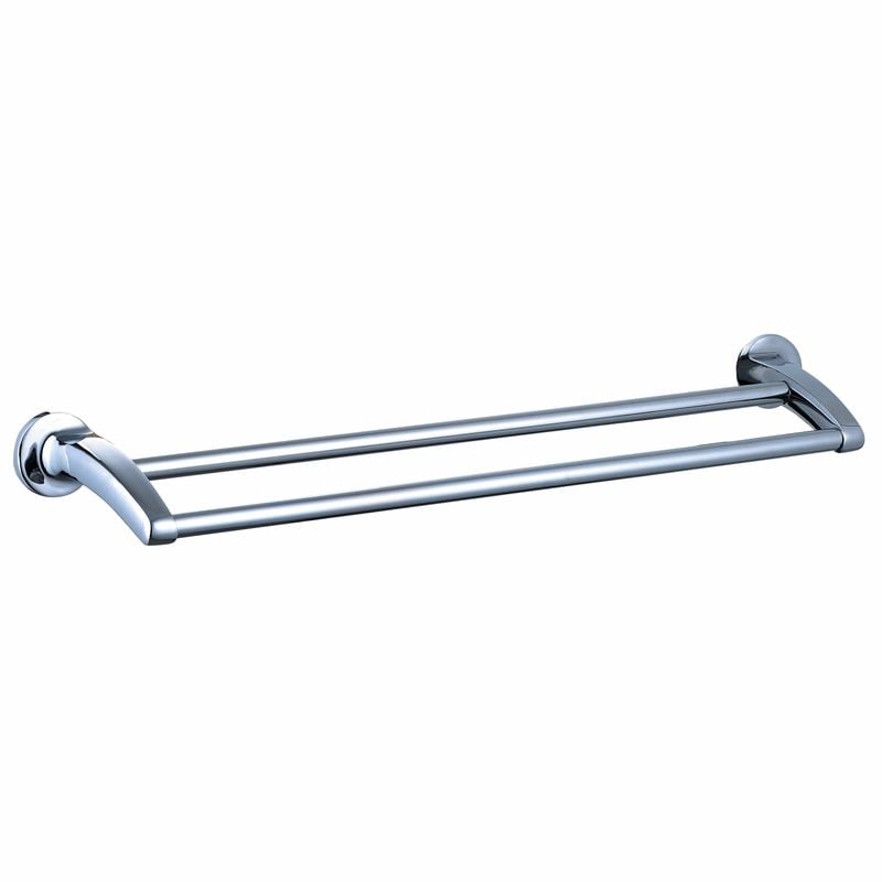 Prelude 600mm Chrome Double Towel Rail