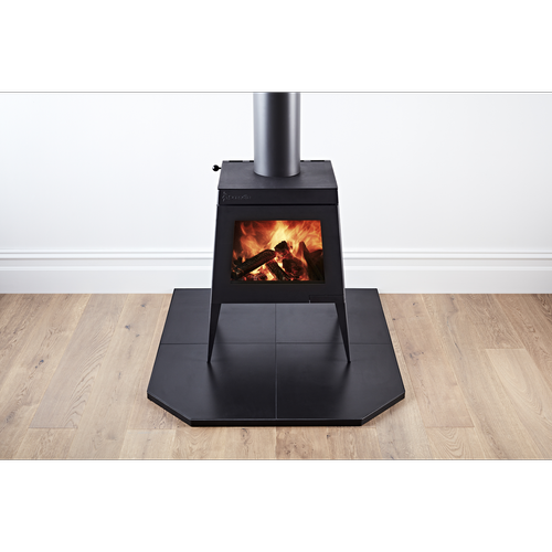 Scandia 1200mm x 1050mm Black Ceramic Tile Hearth - Bunnings Australia