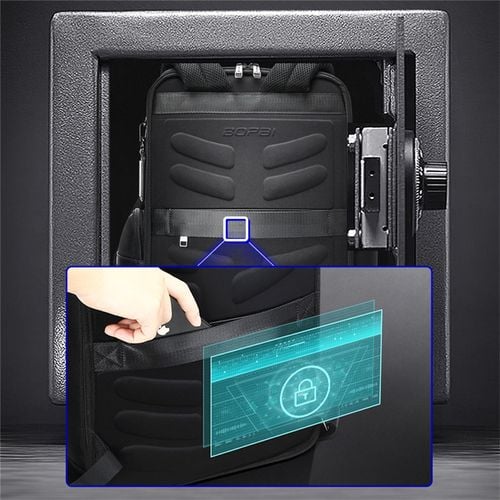 BOPAI Anti Theft Enlarge Backpack USB External Charge 15.6 Inch Laptop Backpack Men Waterproof School Back Pack Bag for Teenager