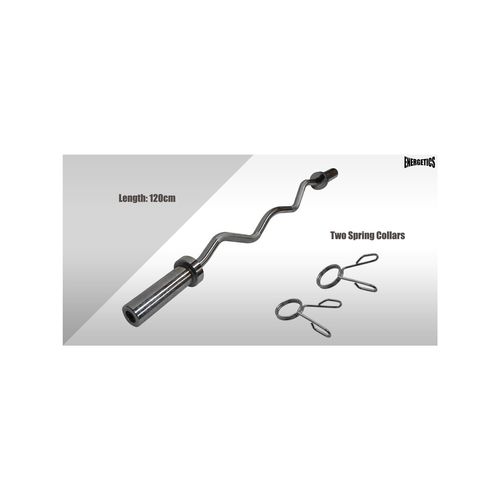 120cm Chrome Olympic Curl Barbell - Bunnings Australia