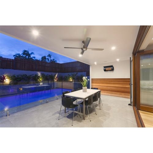 Heatstrip Black 4 Tile Natural Gas Outdoor Heater - Bunnings Australia