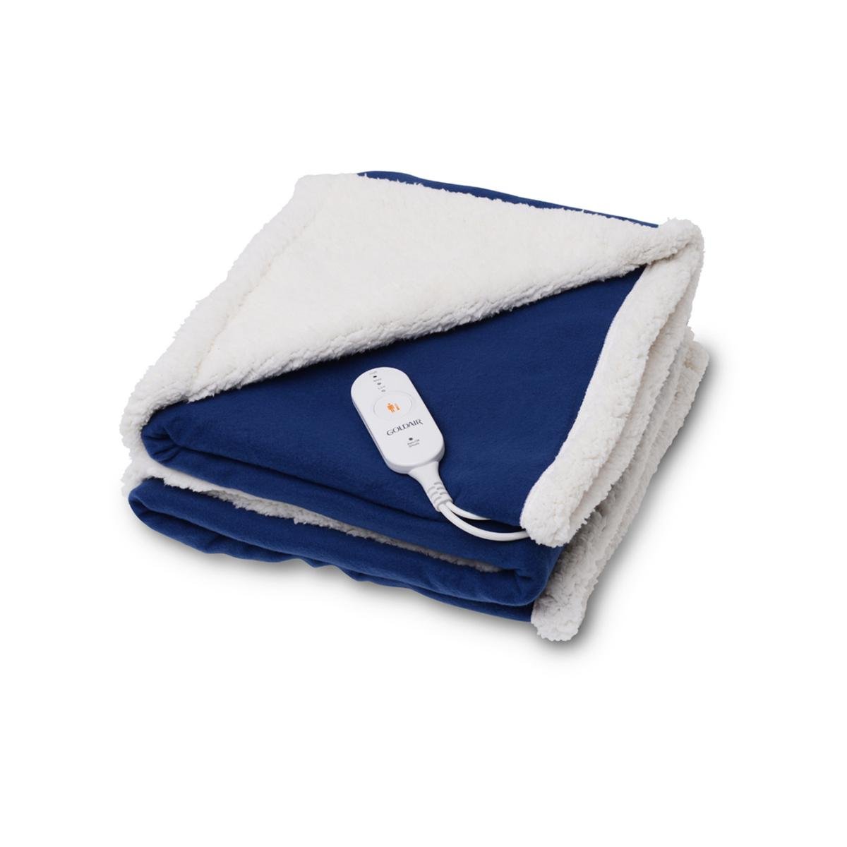 Goldair Reversible Electric Heated Throw Blue - Bunnings Australia