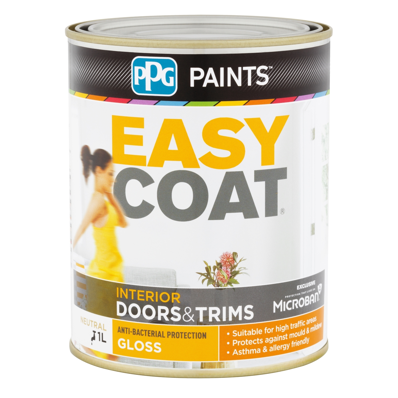 PPG Paints 1L Gloss Neutral Easycoat Interior Doors & Trims Bunnings