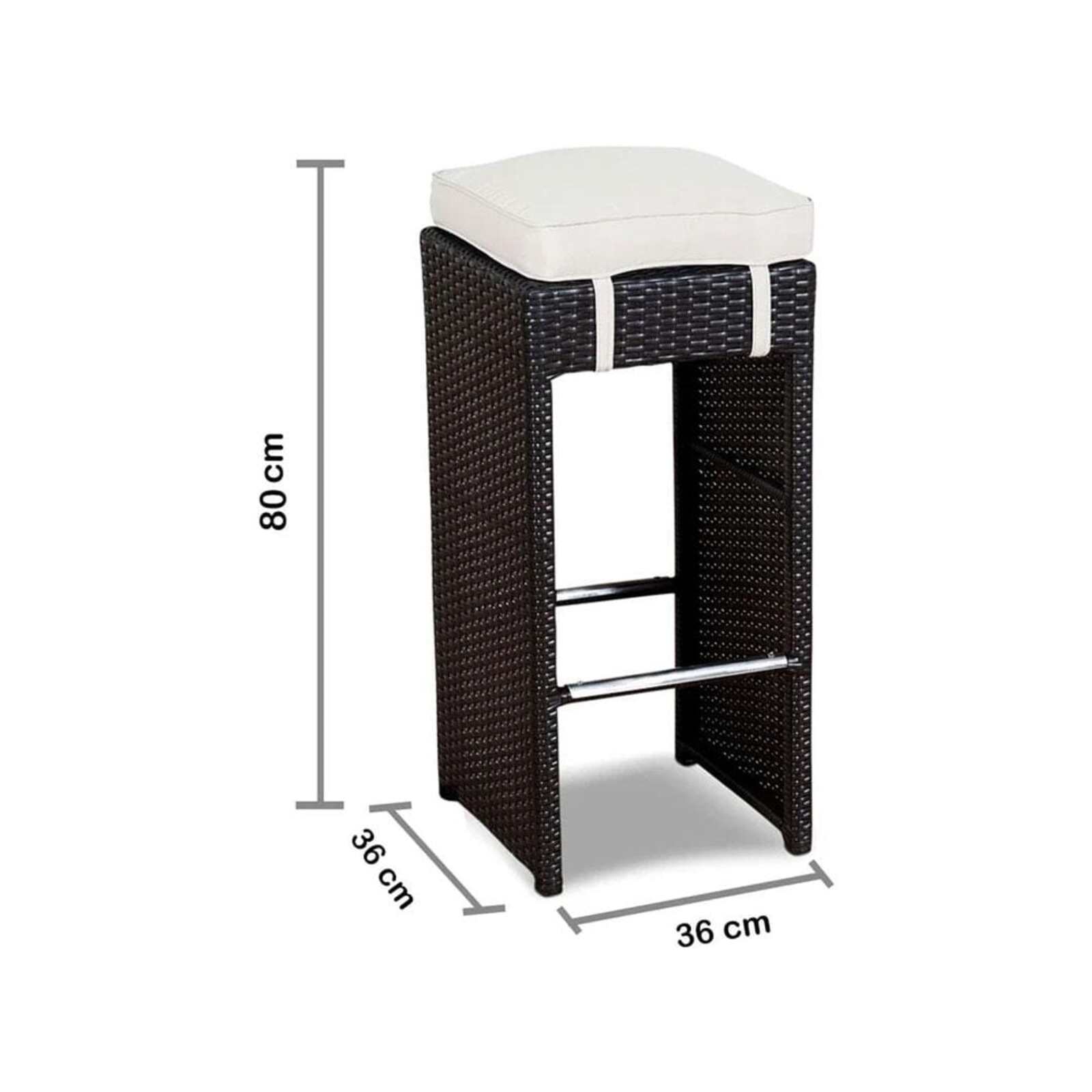 Outdoor Marley Wicker Bar Stool - Outdoor Wicker Chairs - Bunnings ...
