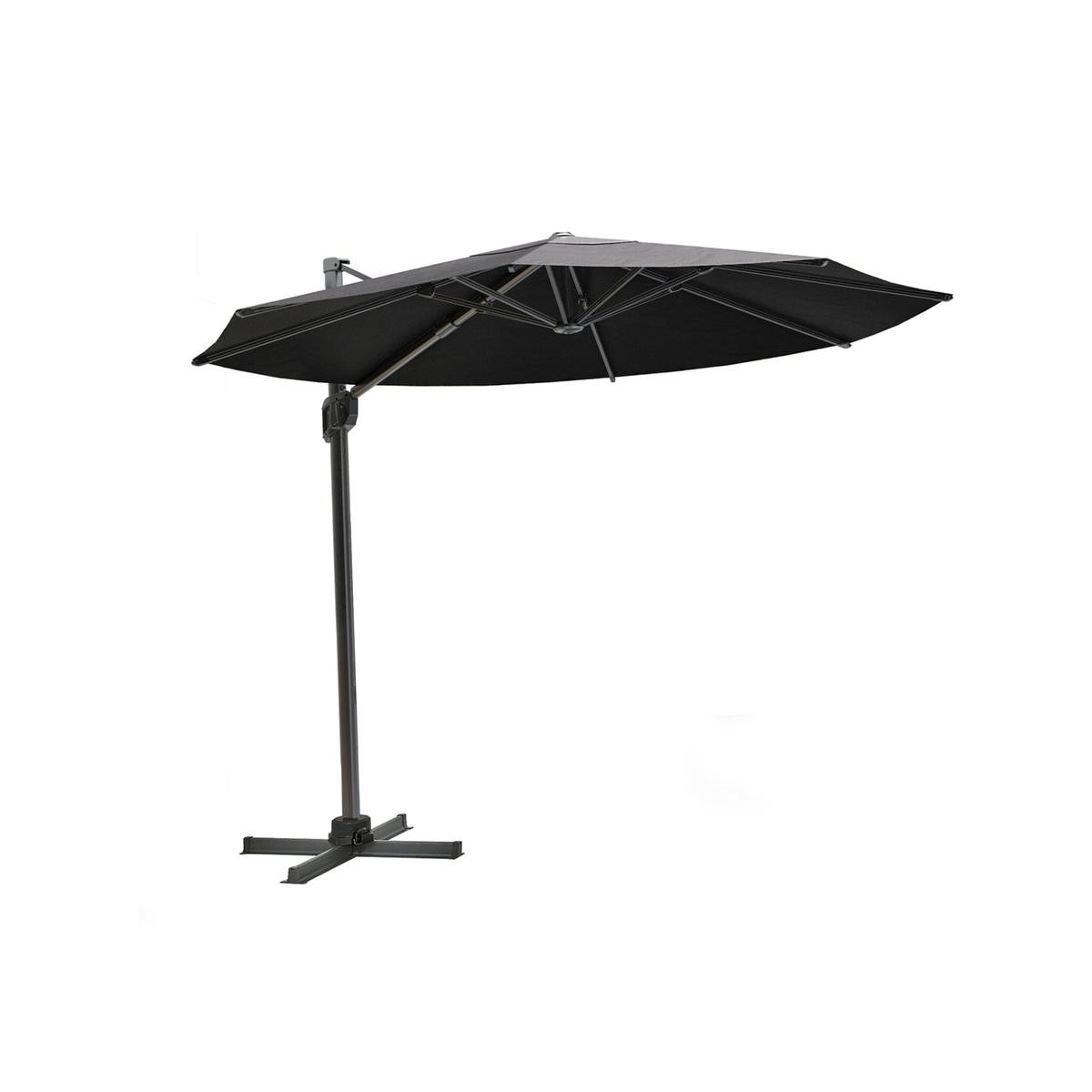 Coolaroo 3m Charcoal Round Mindil Cantilever Umbrella - Bunnings Australia