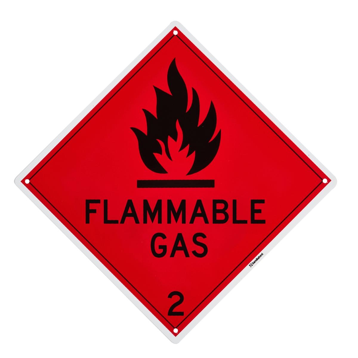 Sandleford 270 x 270mm Flammable Gas Plastic Sign - Bunnings Australia
