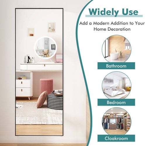 1.5M Wall Mirror Full-Length Dressing Makeup Mirror Aluminum Frame ...