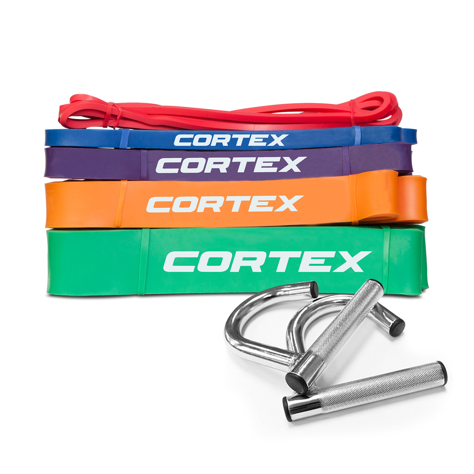CORTEX Resistance Band Set of 5 (5mm, 13mm, 21mm, 45mm) with Resistance ...