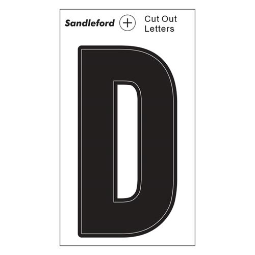 Sandleford 85mm D Black Self Adhesive Cut Out Letter - Bunnings New Zealand