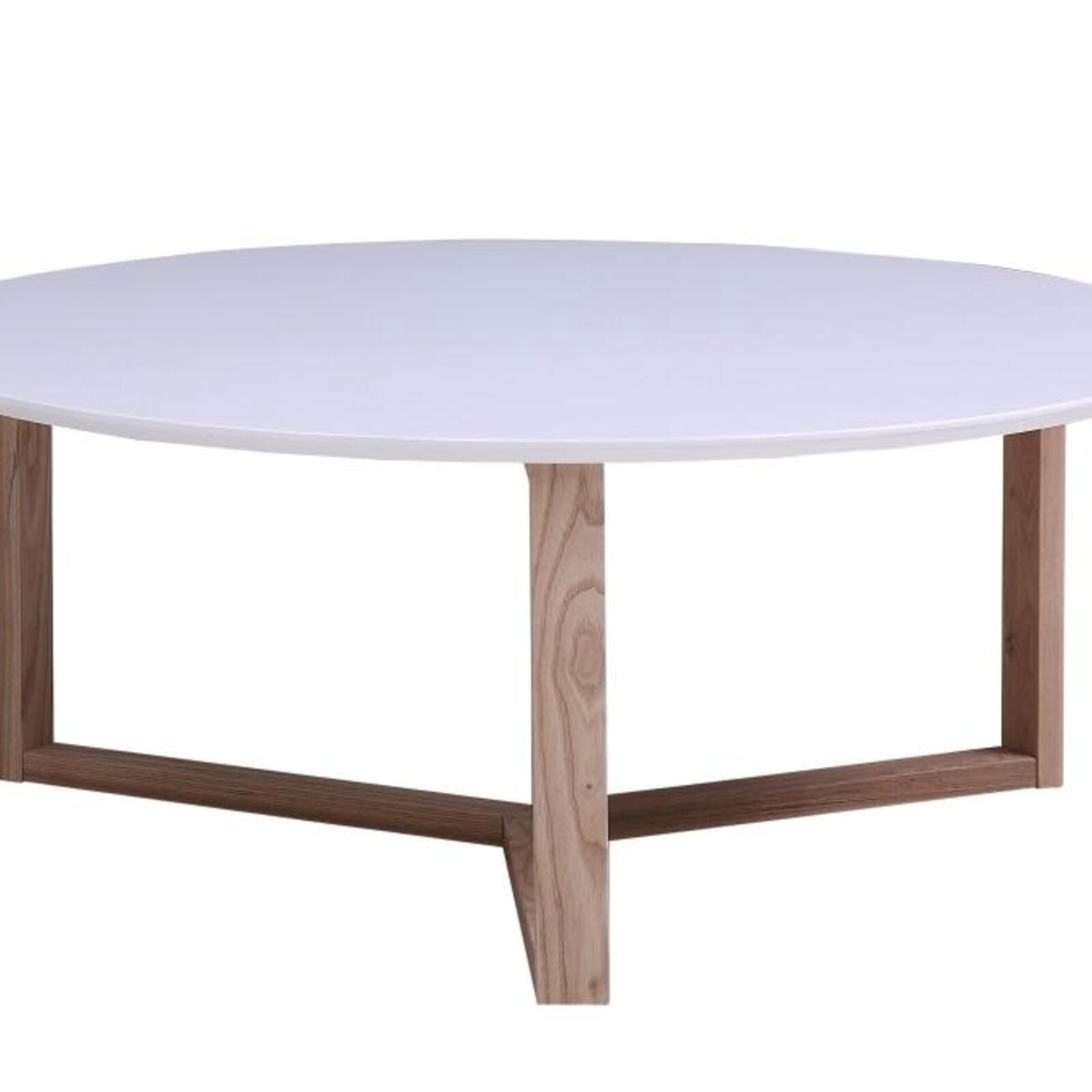 Aura Round Coffee Table White Top With Natural Legs Bunnings Aura Round Coffee Table White Top With Natural Legs Bunnings