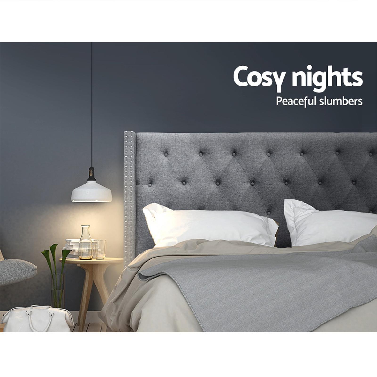 Artiss Bed Head Headboard King Size Fabric Bedhead Grey LUCA Bunnings — free download
