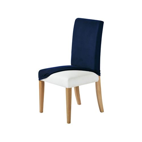 Sherwood Home Premium Faux Suede Royal Navy Dining Chair Cover Bunnings Australia