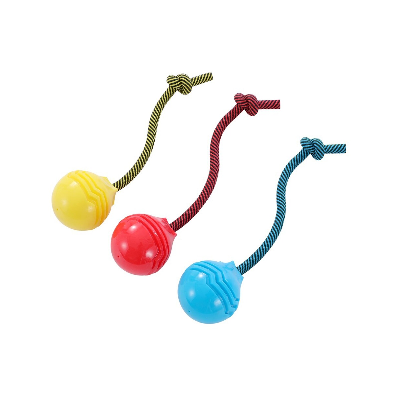 Paws & Claws Tri Sport Ball Tugger Pet Toy Yellow 18x7.8x7.8cm ...