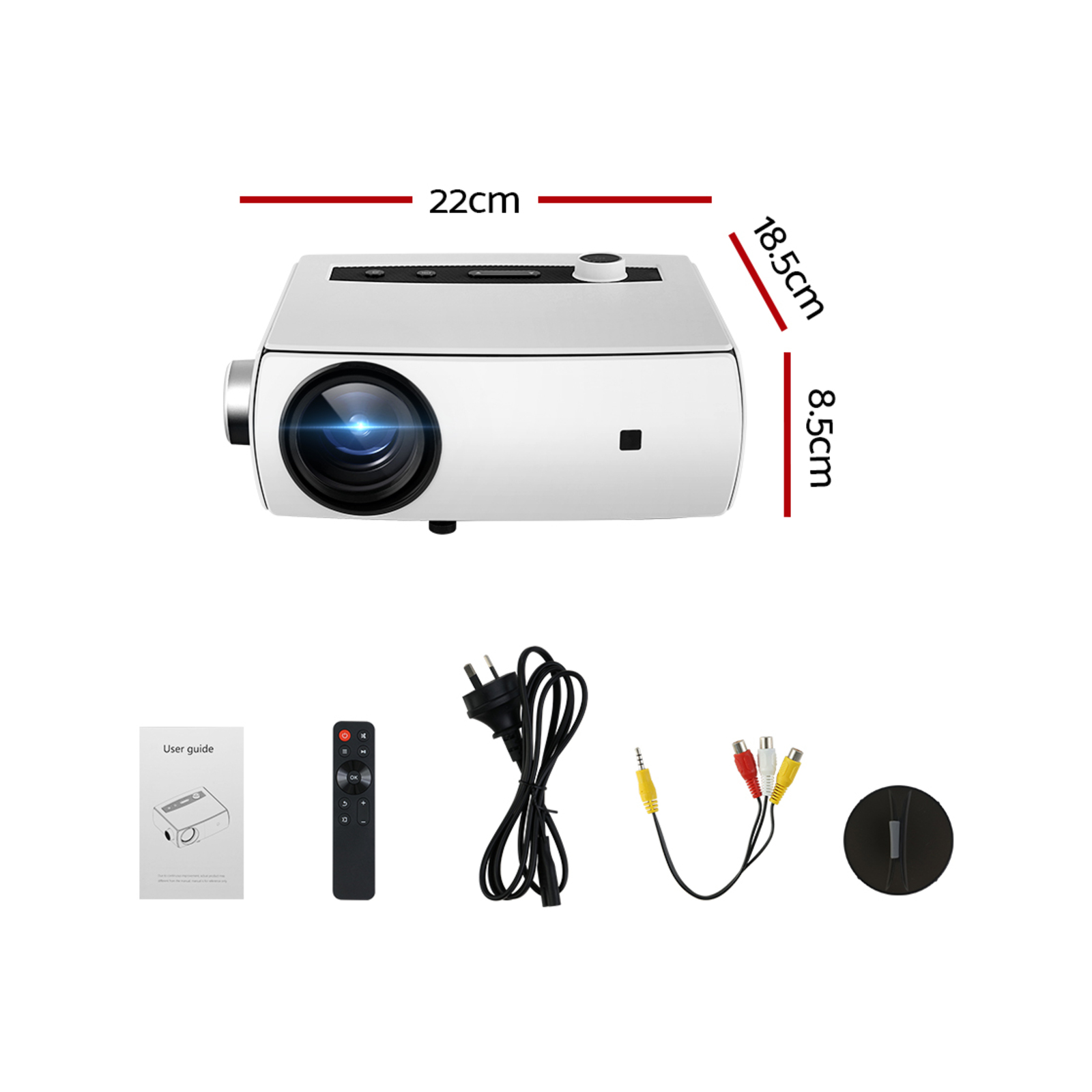 Mini Video Projector Wifi USB HDMI Portable 220ANSI Lumens HD