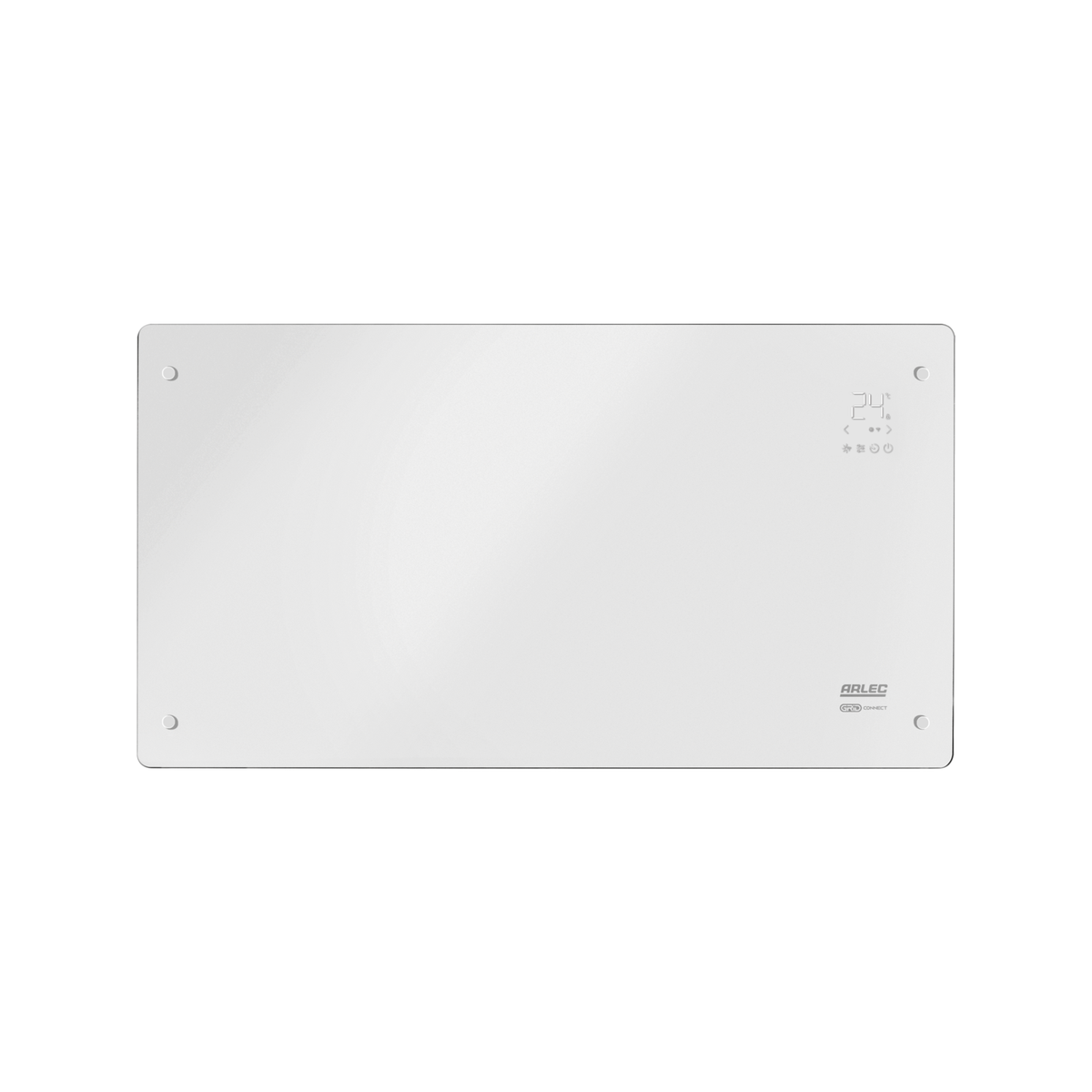 Arlec 2400W White Grid Connect Glass Panel Heater - Bunnings New Zealand