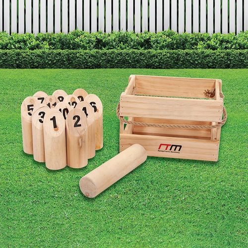 Number Toss Wooden Set Outdoor Games with Carry Case - Bunnings Australia