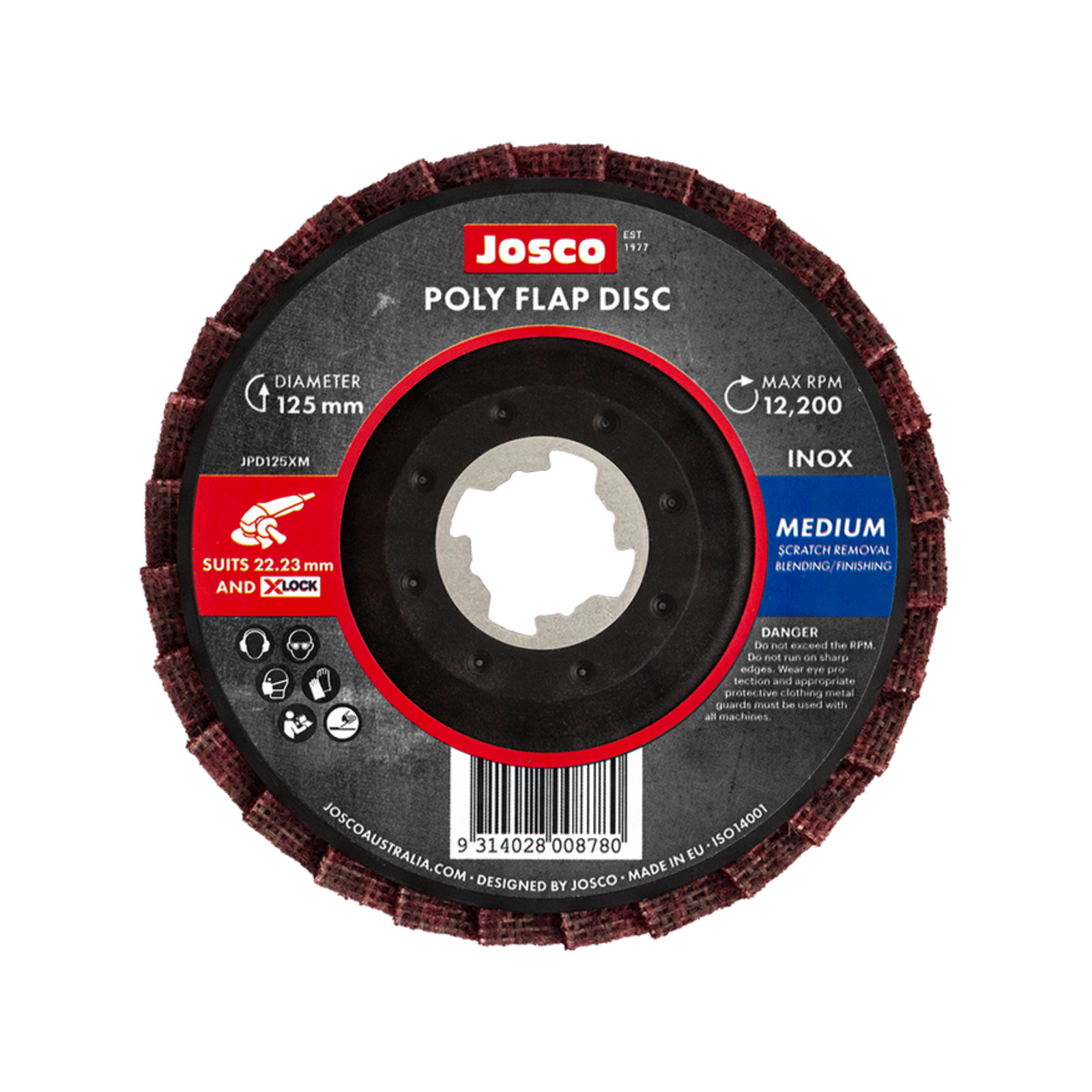 Josco 125mm X-Lock Medium Poly Flap Disc - Bunnings Australia