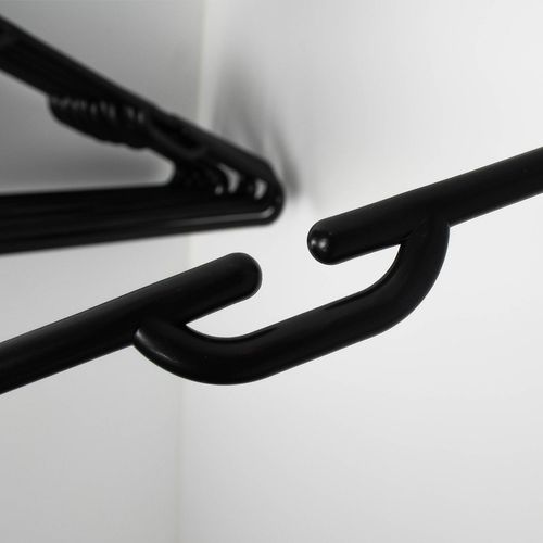 Practa Black Heavy Duty Plastic Tube Clothes Hangers - 15 Pack ...