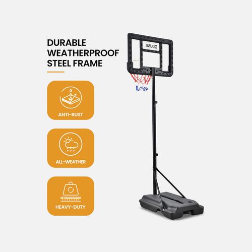 DR. DUNK Portable Kids Basketball Hoop Stand System, 1.15m to 1.60m ...