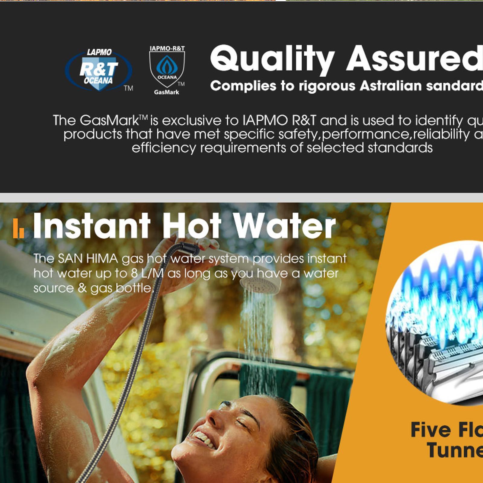SAN HIMA Portable Gas Hot Water Heater System 8L - Bunnings Australia