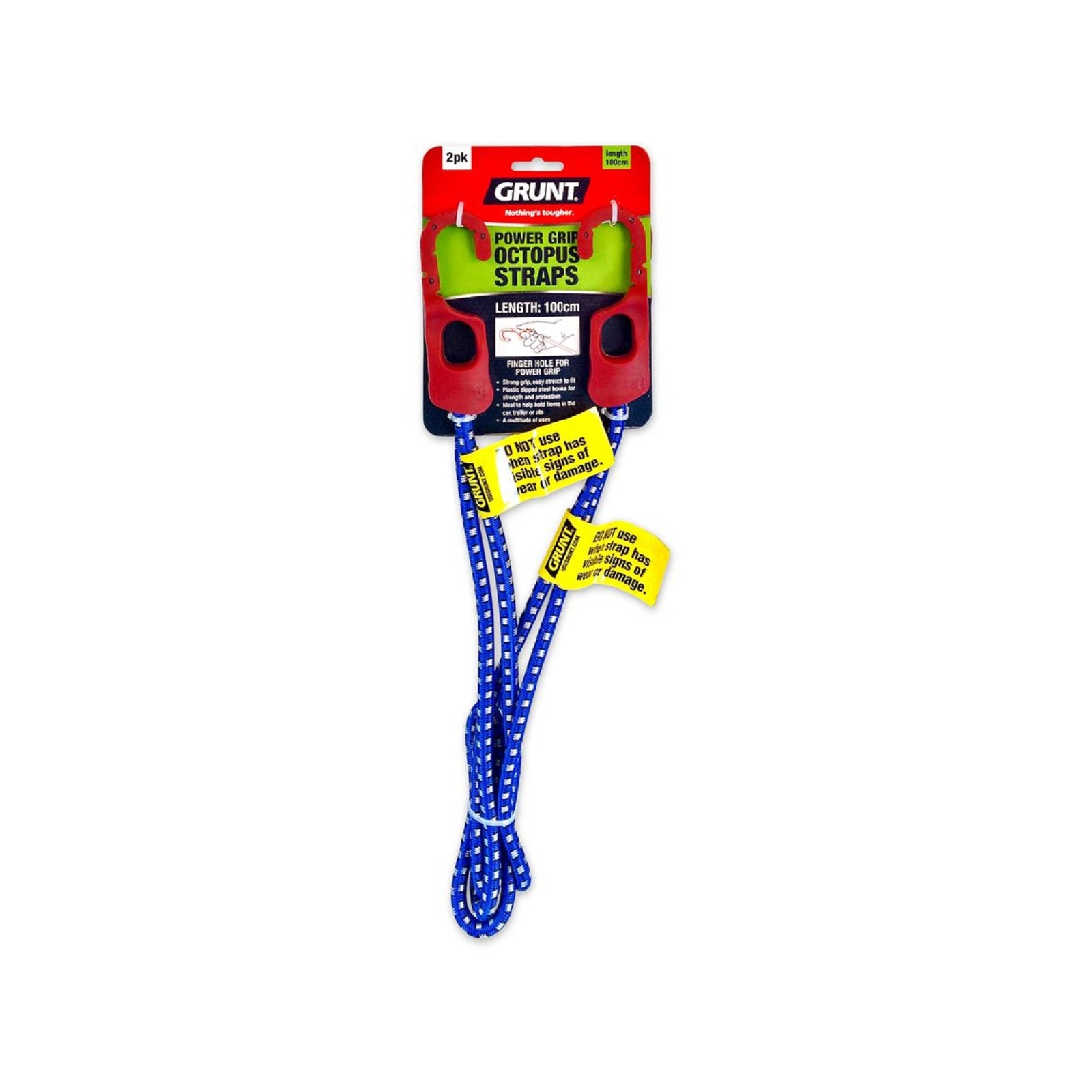 GRUNT Mini Reflecta Flat Bungee Strap - 4 Pack - Bunnings Australia