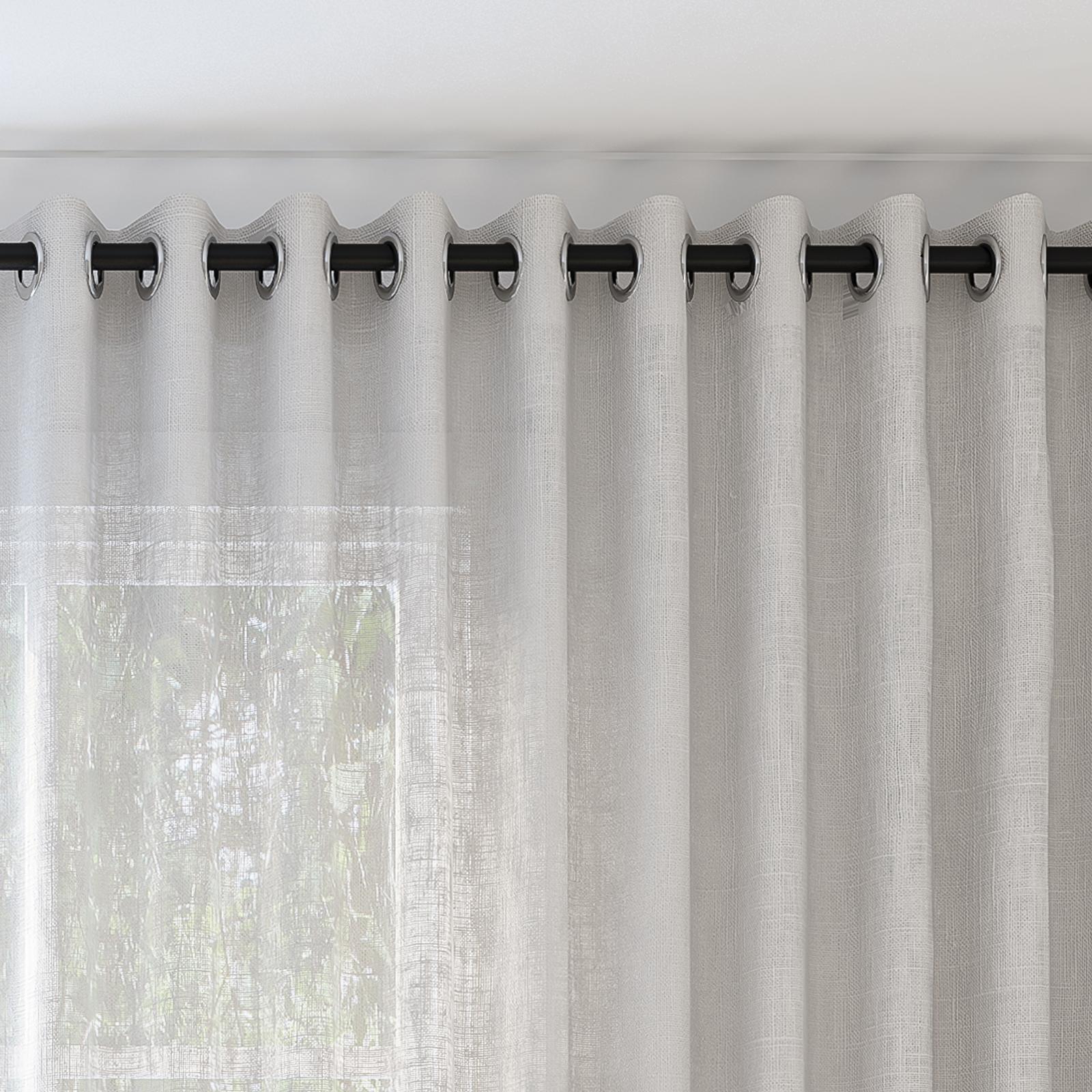 Mollers 2400 x 2500mm White Elk Sheer Eyelet Curtain - Bunnings Australia