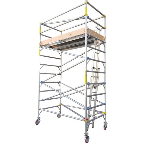Instant Access 3.5m 225kg Aluminium Double Width Mobile Scaffold Tower ...