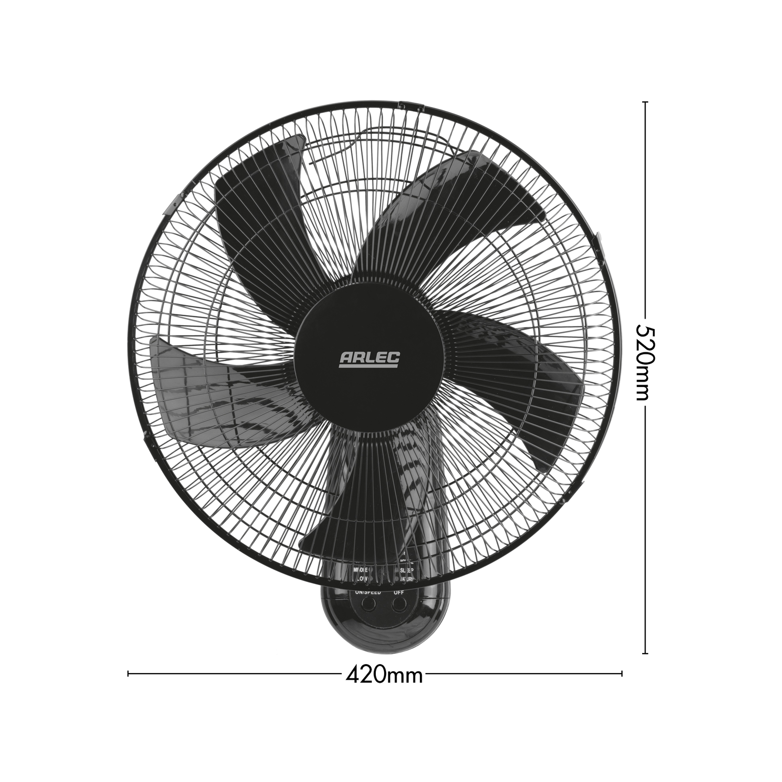 Arlec 40cm Black Remote Controllable Wall Fan - Bunnings Australia