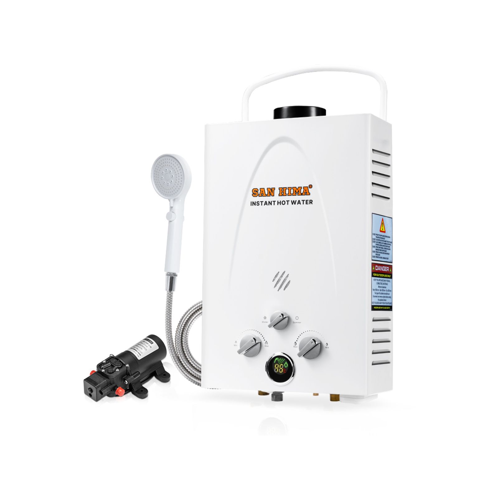 SAN HIMA Portable Gas Hot Water Heater System 8L - Bunnings Australia
