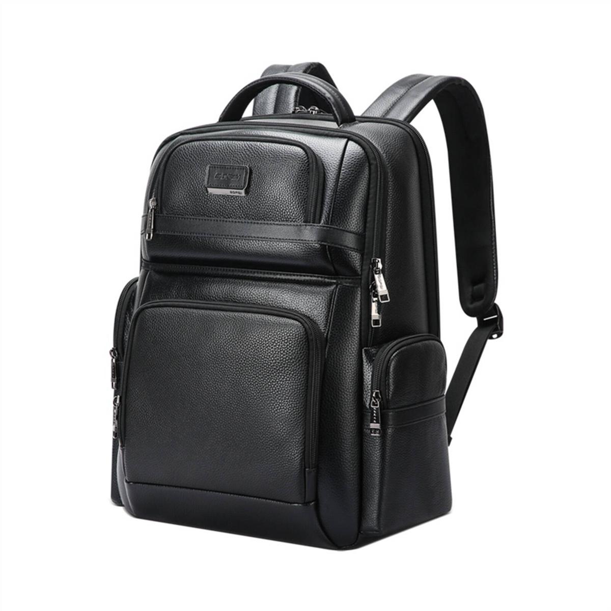 BOPAI Luxury leather waterproof Anti-Theft USB charge Business Laptop ...