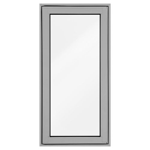 Polar View 600 x 1200mm Silver Grey Frosted Glass Openable Double ...