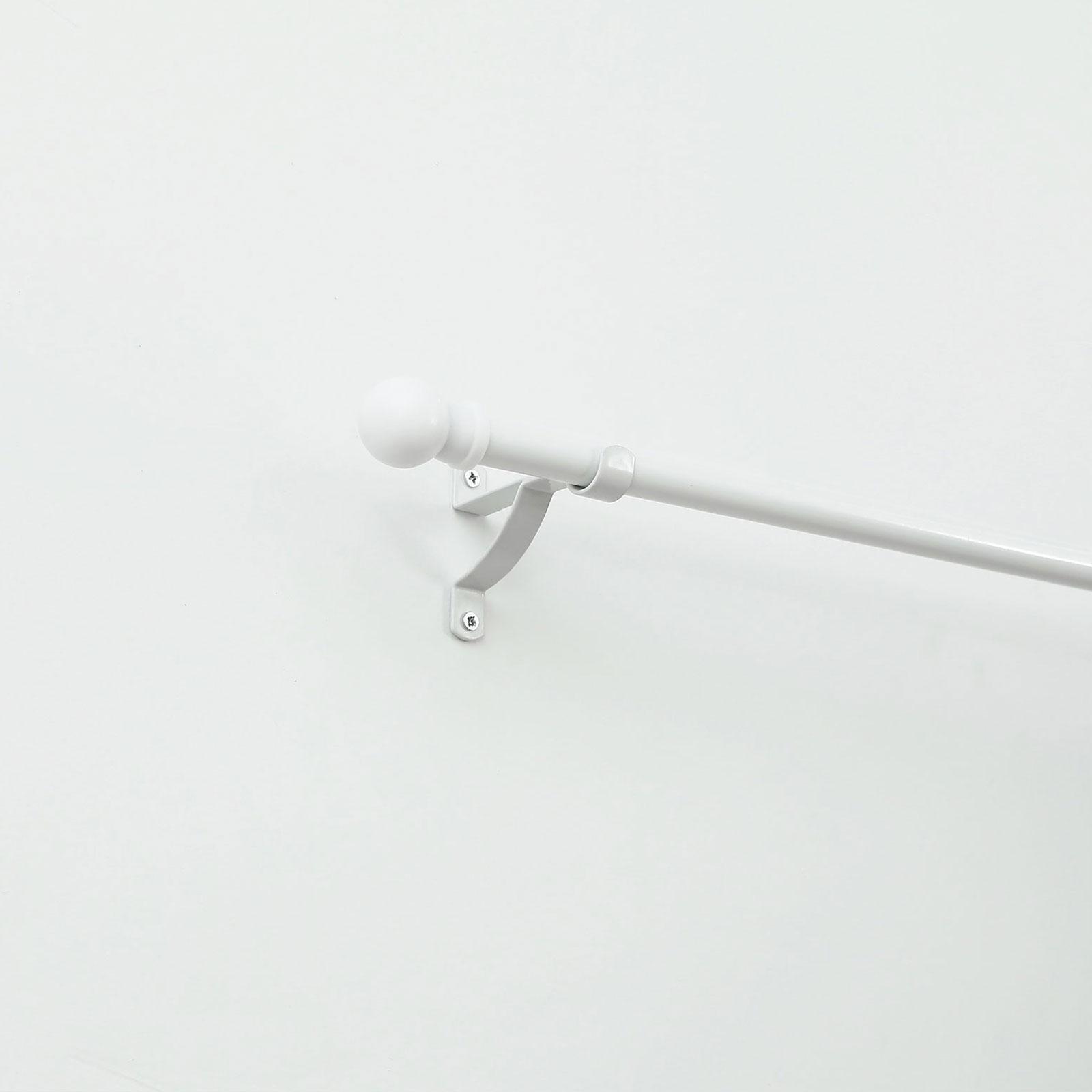 Windoware 50mm White Single Stayed Curtain Rod Bracket 2 Pack