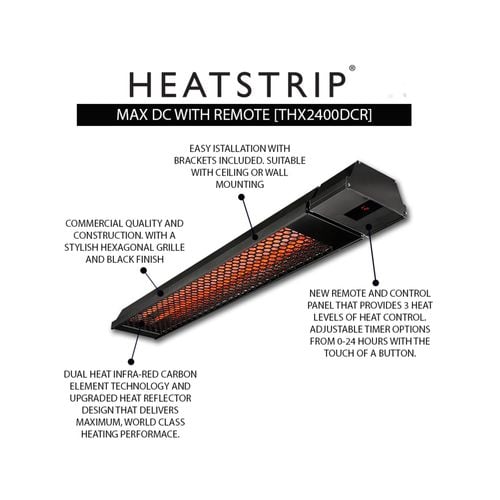 HEATSTRIP 2400W Outdoor Electric Infra-Red Max DCR Heater - Bunnings  Australia