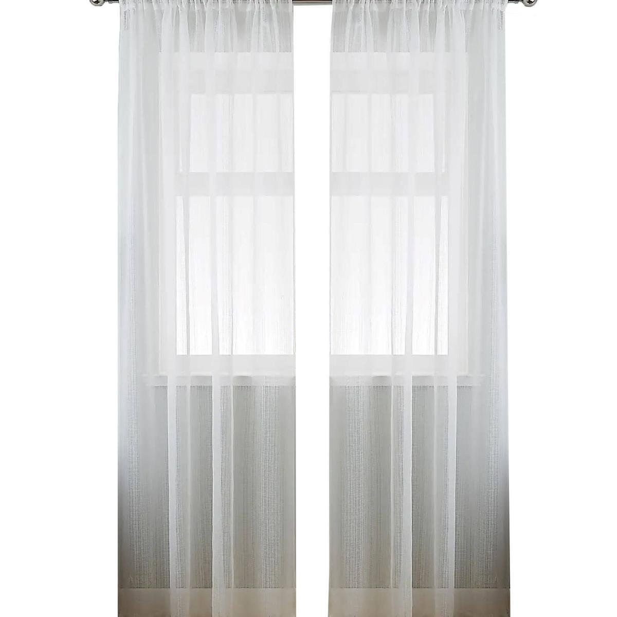 Hastings Textured Sheer Curtain Rod Pocket Stripe 140X250 cm - Bunnings ...