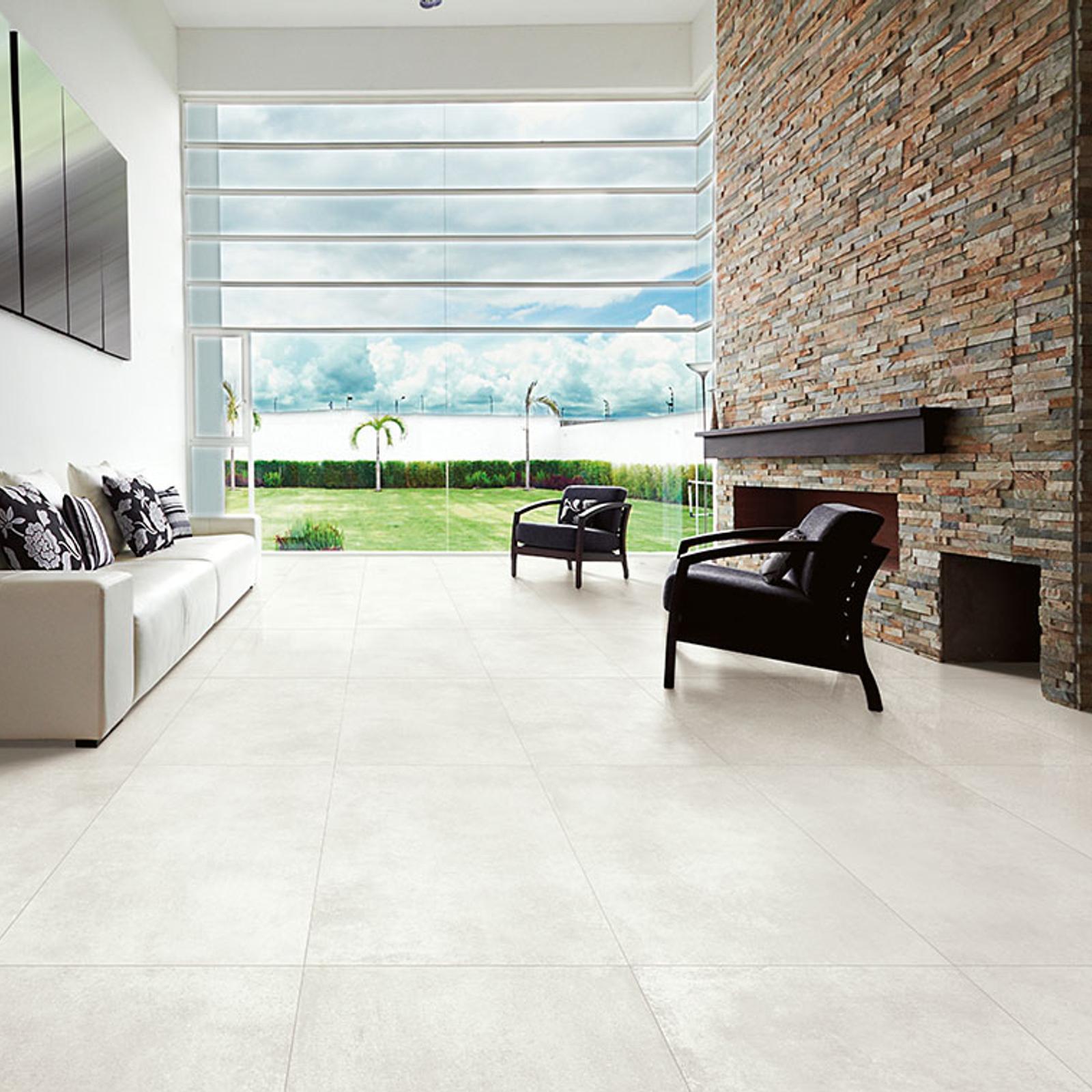 SIGNORINO 600 x 600mm Sfumato Bianco Porcelain Tile - Carton of 4 / 1 ...
