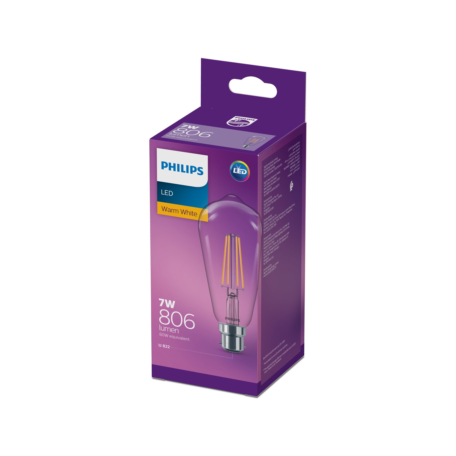 Philips ST64 B22 LED 806lm Warm White Globe 1 Pack Bunnings New Zealand