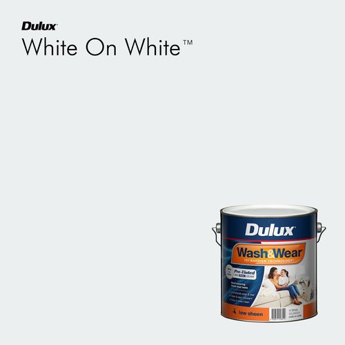 Dulux Wash Wear 4l Low Sheen White On White Paint Bunnings Australia