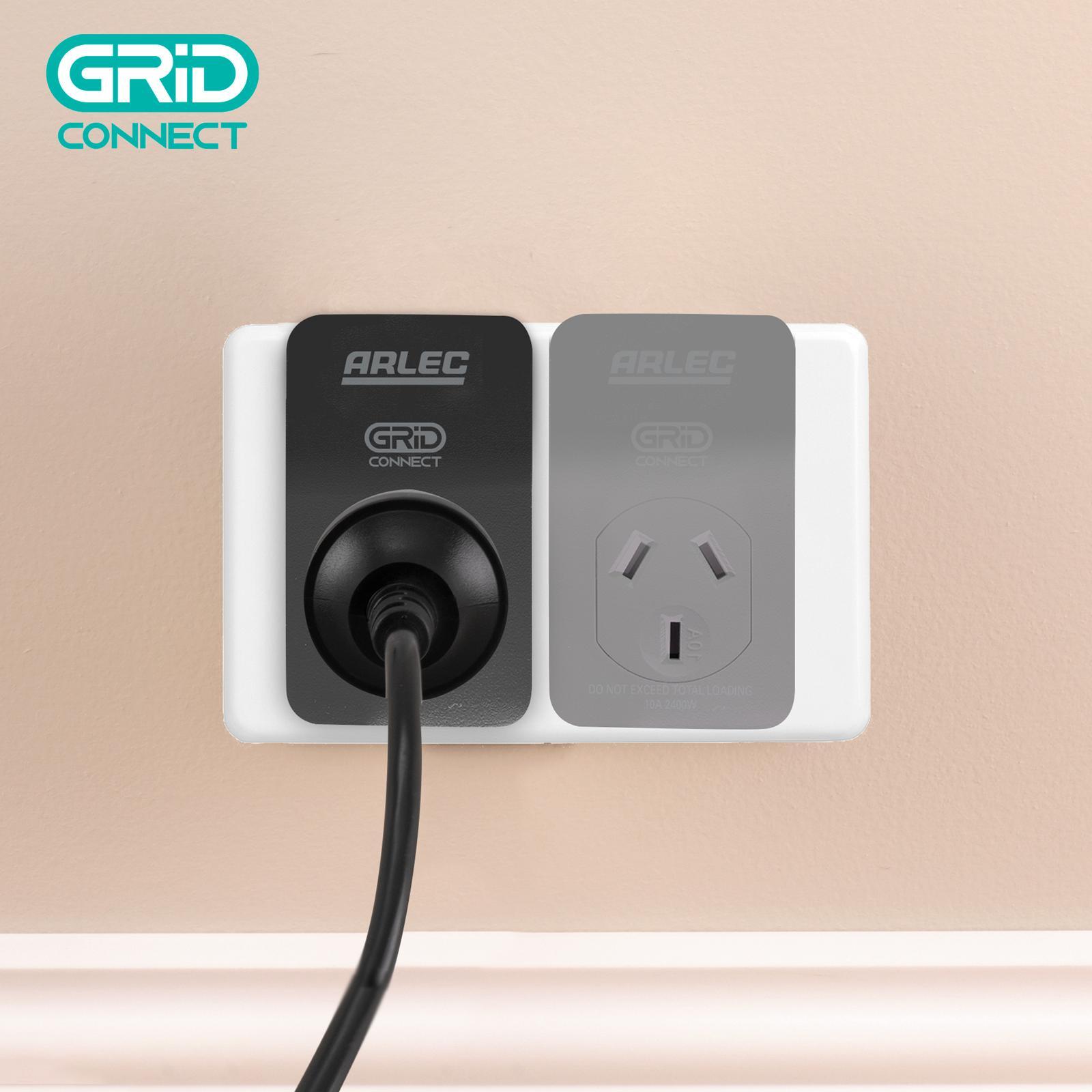 Arlec Black Grid Connect Smart Plug In Socket With Energy Meter ...