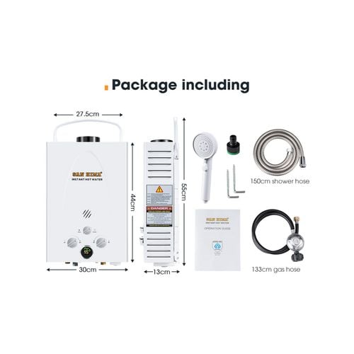 SAN HIMA Portable Gas Hot Water Heater System 8L - Bunnings Australia