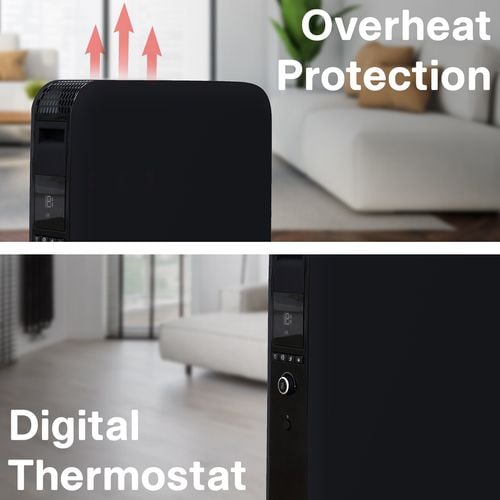 Mill 2100W Black Gentle Air Oil Filled Radiator - Bunnings Australia
