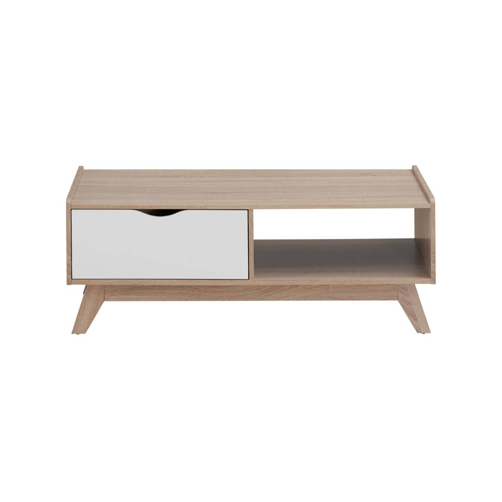 Jeremy Classic Scandinavian Wooden Open Shelf Rectangular Coffee Table