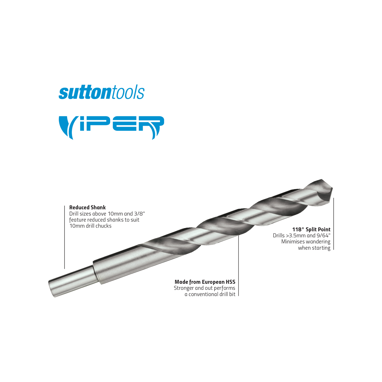 thumbnail interactive-video image 1 of SUTTON XP BULLET 2.5mm HSS Metric Jobber Drill Bit – For Wood, Metal & Plastic 1 of 2