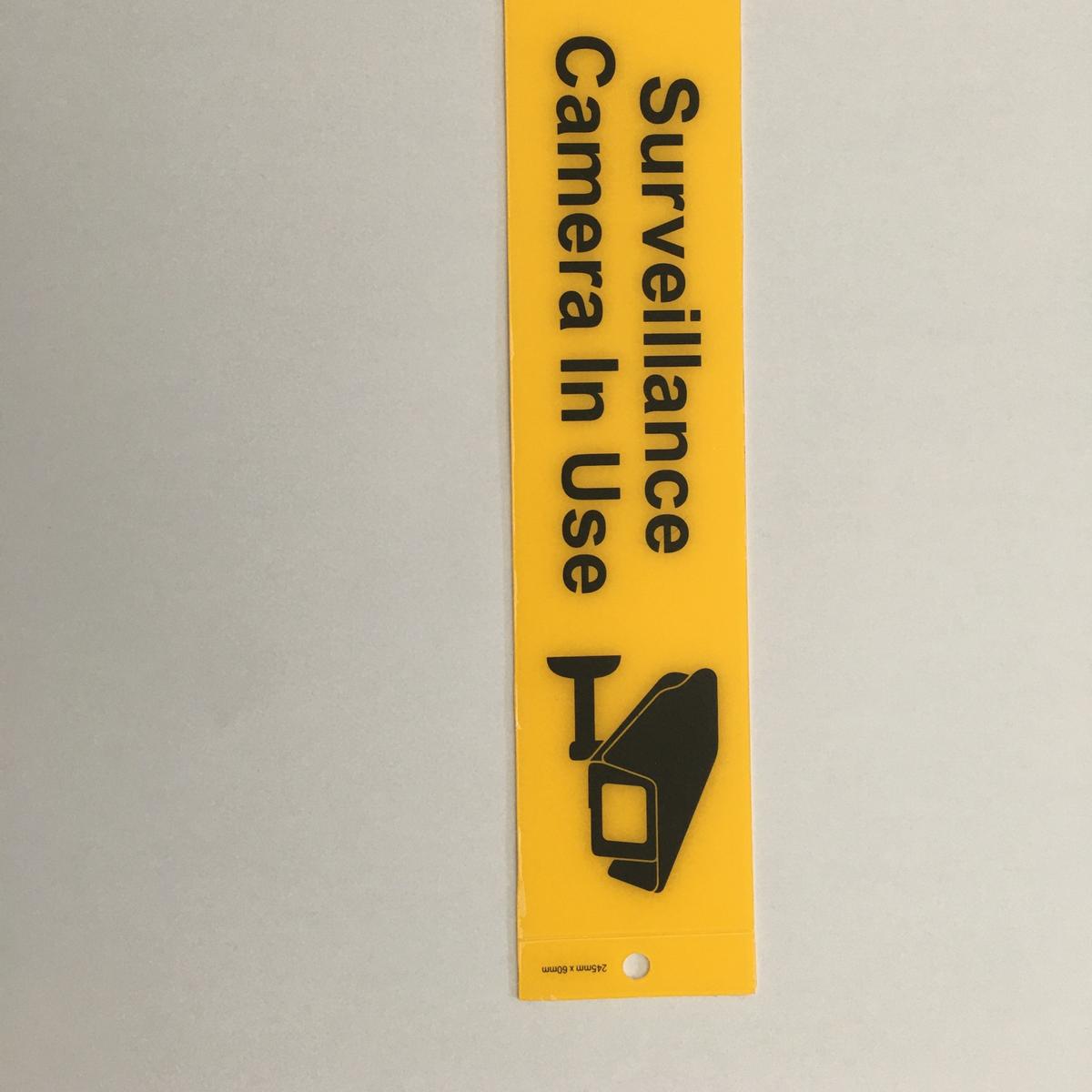 Brutus Surveillance Camera In Use 245 x 60mm Self Adhesive Sign ...