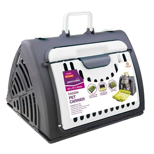 Paws Claws 46cm Collapsible Pet Dog Cat Carrier Foldable