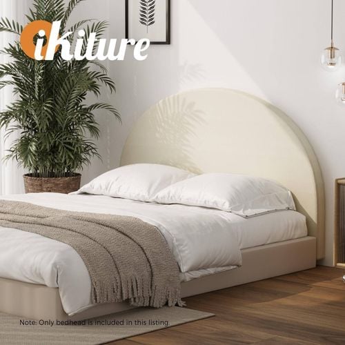 Oikiture Bed Head Double Size Headboard Bedhead Fabric Beige Bunnings — free download