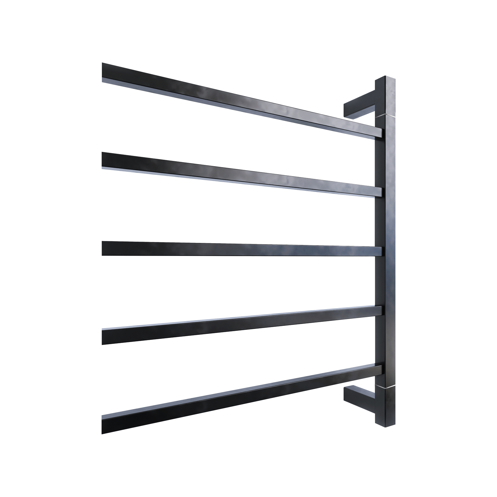 Barelli Matte Black 5 Bar Square Heated Towel Rail - Bunnings New Zealand